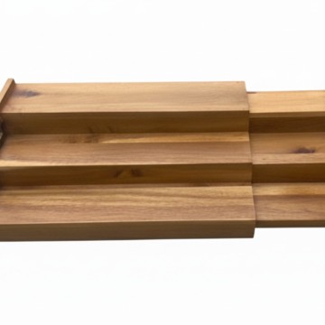 Acacia Wood Expandable 3-Tier Spice Organizer - Premium Kitchen Storage Solution